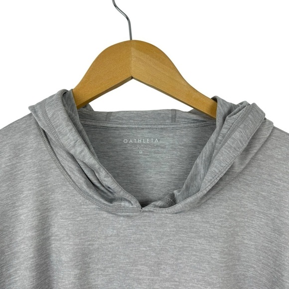 Athleta Uptempo Short Hoodie in Norwegian Grey Size Medium Boxy Gym Workout - Picture 3 of 14